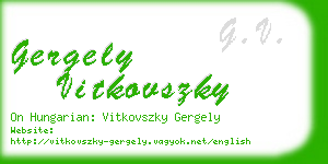 gergely vitkovszky business card
